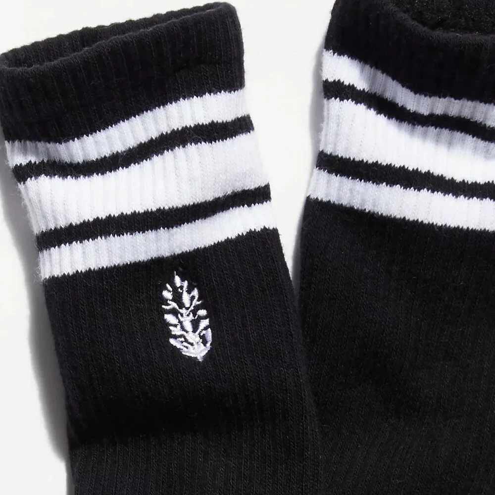 NWT FP Movement Logo Stripe Black Tube Socks